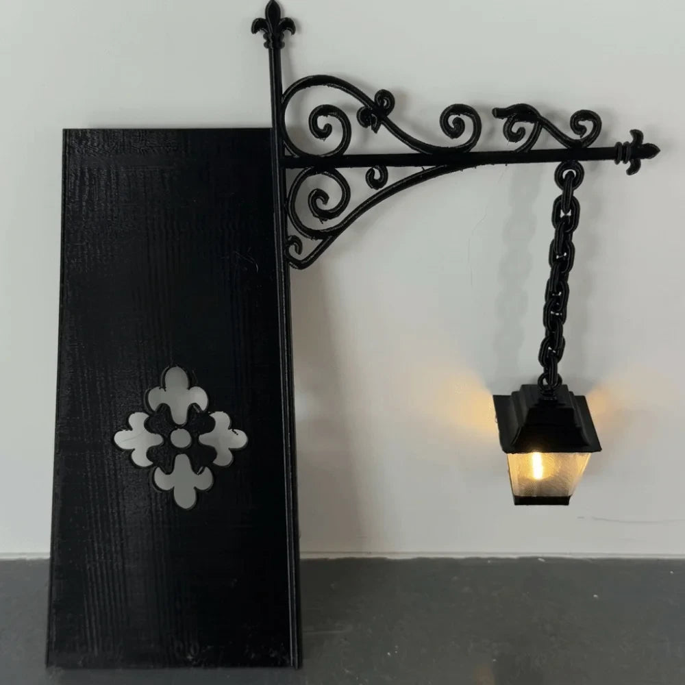 Vintage Library Bookshelf Lantern Night Light