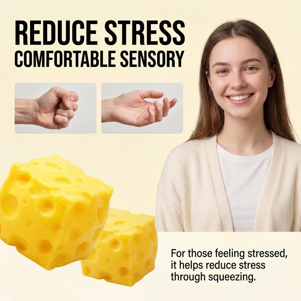 Giant Cheese Squeeze ADHD Fidget Toy