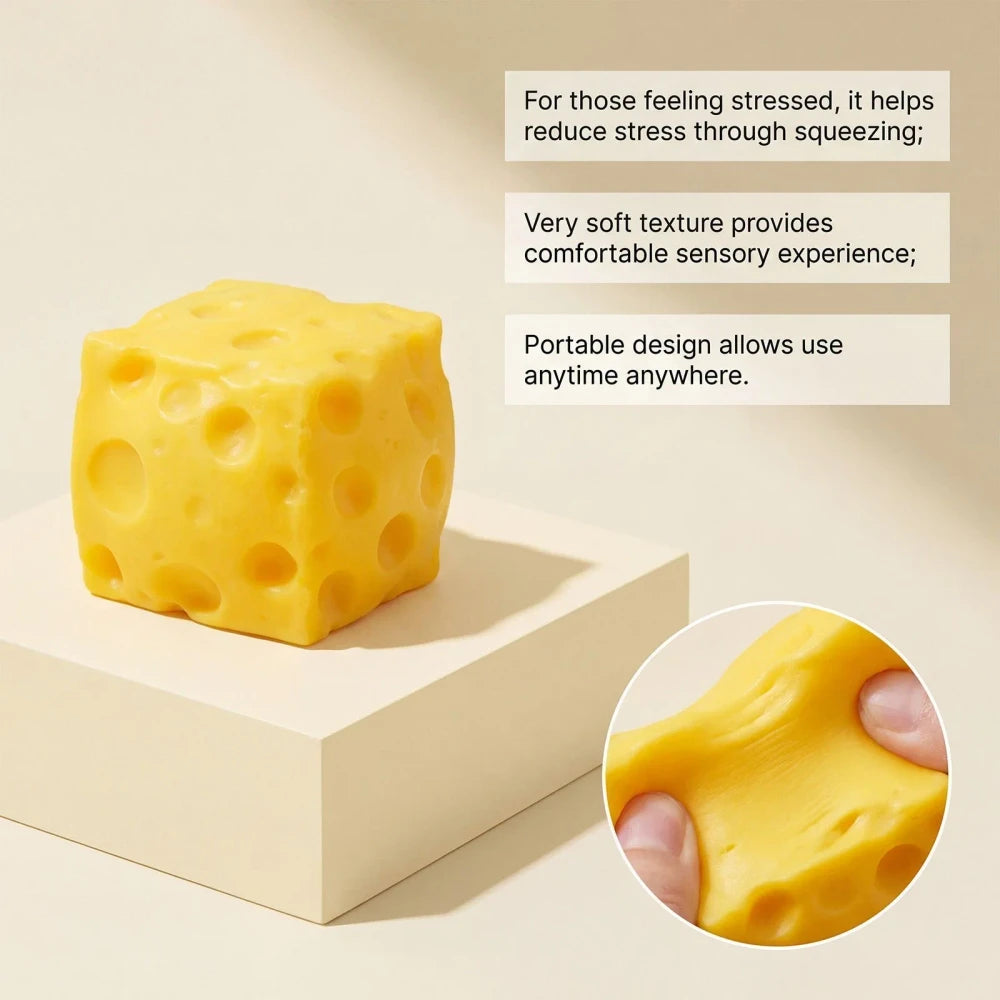 Giant Cheese Squeeze ADHD Fidget Toy