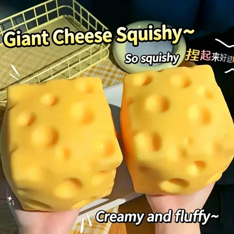 Giant Cheese Squeeze ADHD Fidget Toy