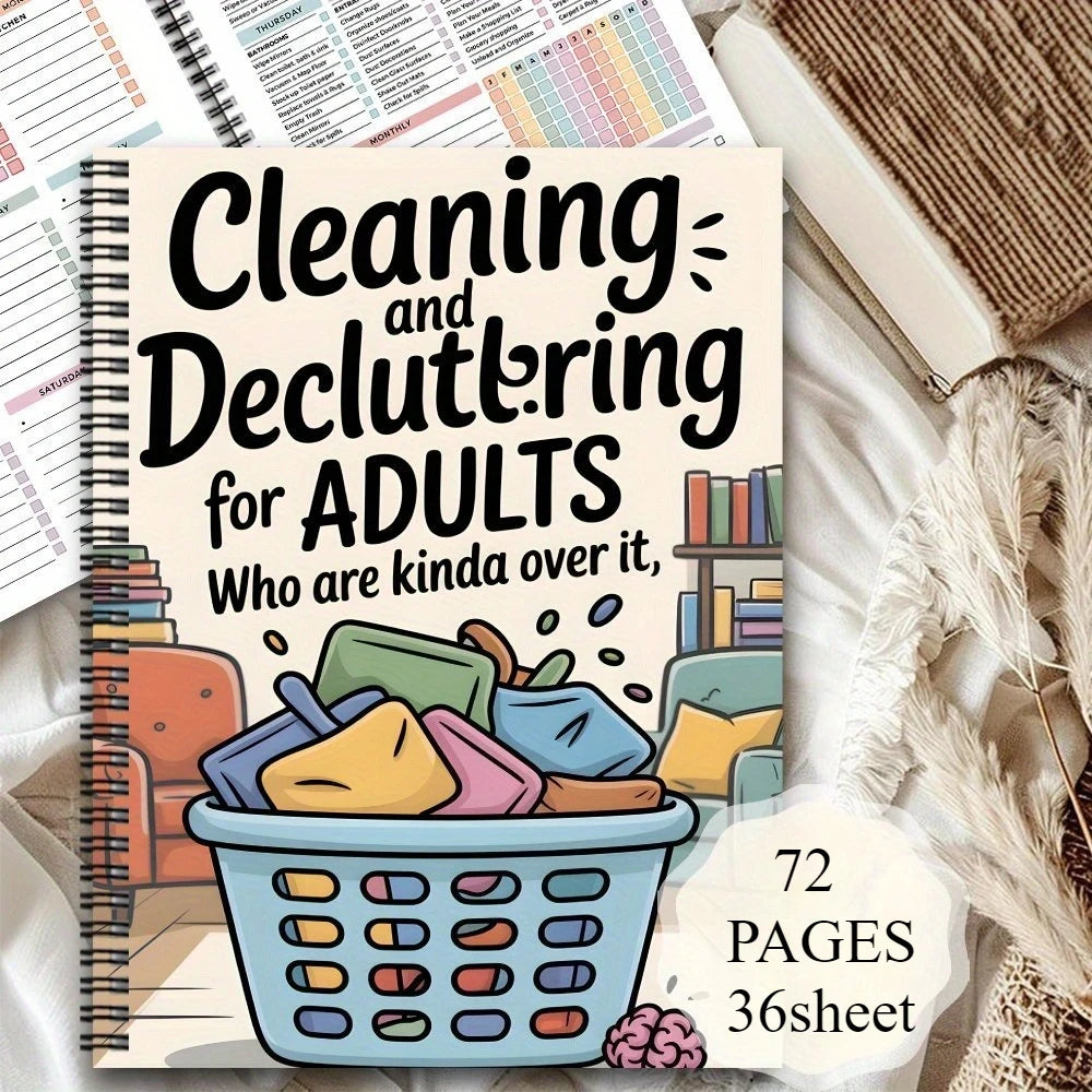 ADHD Cleaning Planner – Spiral Daily Checklist