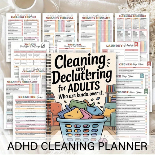 ADHD Cleaning Planner – Spiral Daily Checklist
