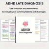ADHD Late Diagnosis Planner Workbook for Adults