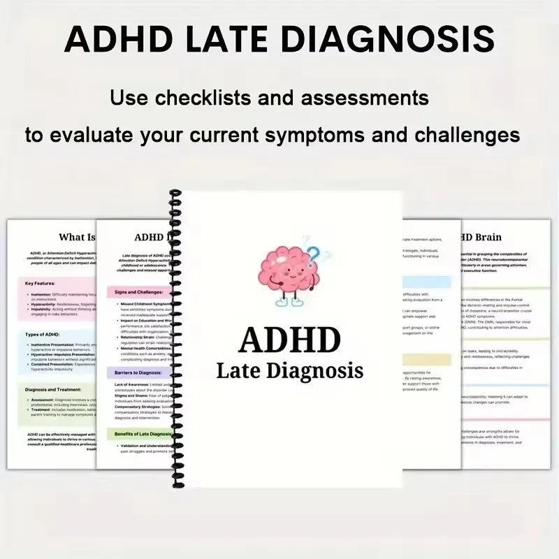 ADHD Late Diagnosis Planner Workbook for Adults