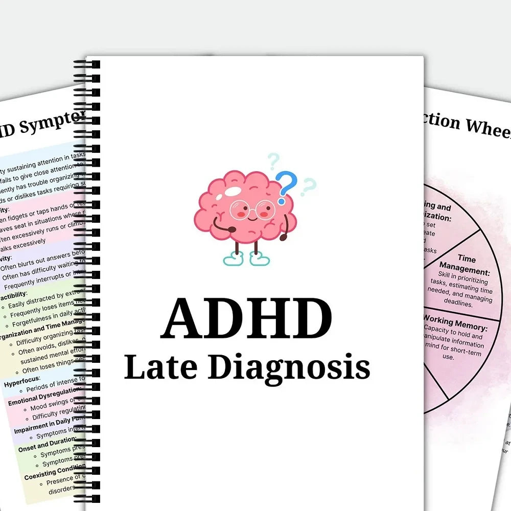 ADHD Late Diagnosis Planner Workbook for Adults