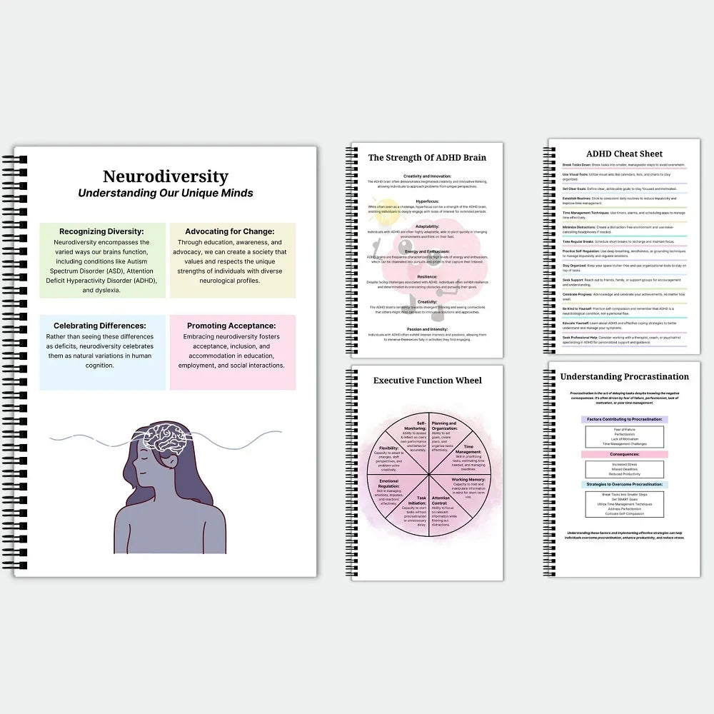 ADHD Late Diagnosis Planner Workbook for Adults
