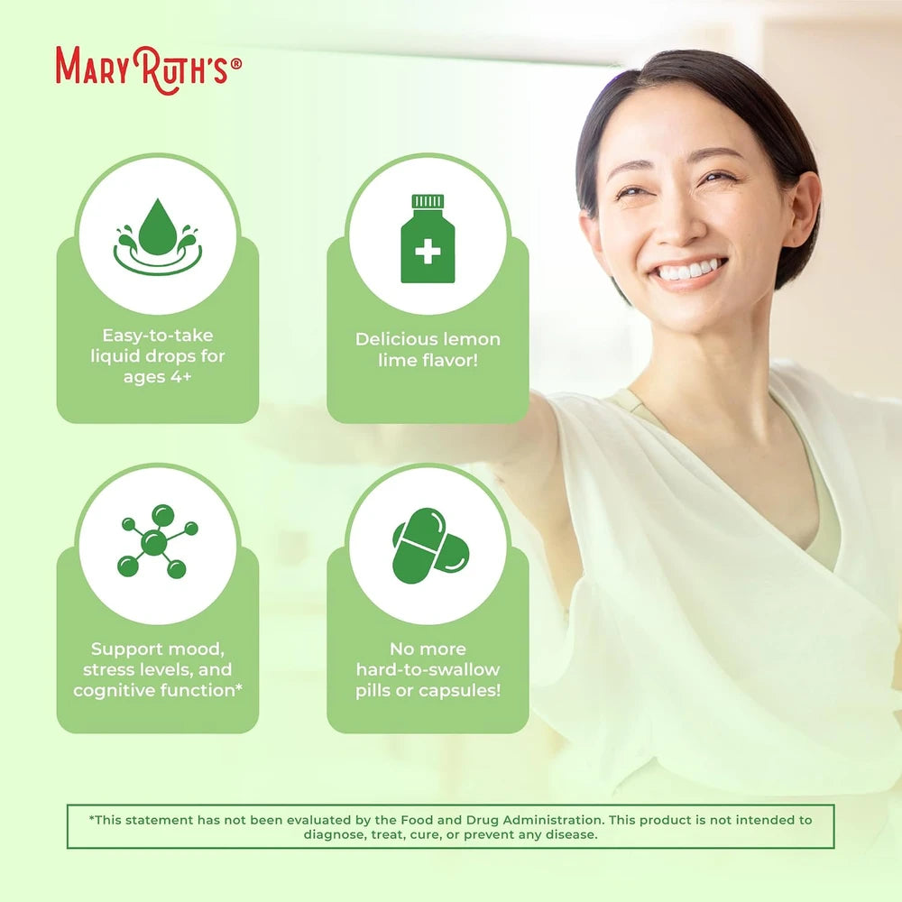 MaryRuth L Theanine Liquid Drops for Morning Focus
