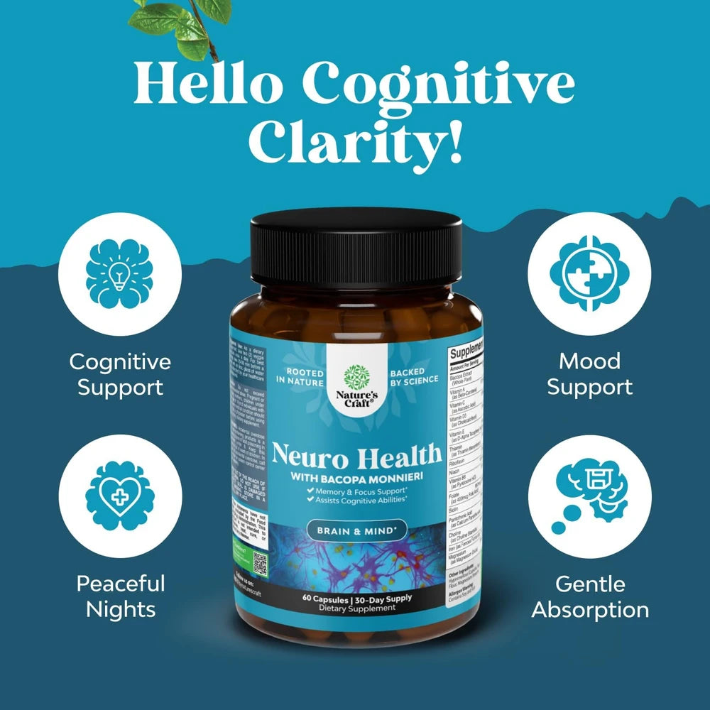 Bacopa Monnieri Brain Health Supplement for Memory and Focus