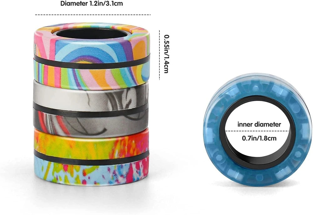 Magnetic Fidget Rings for ADHD Focus