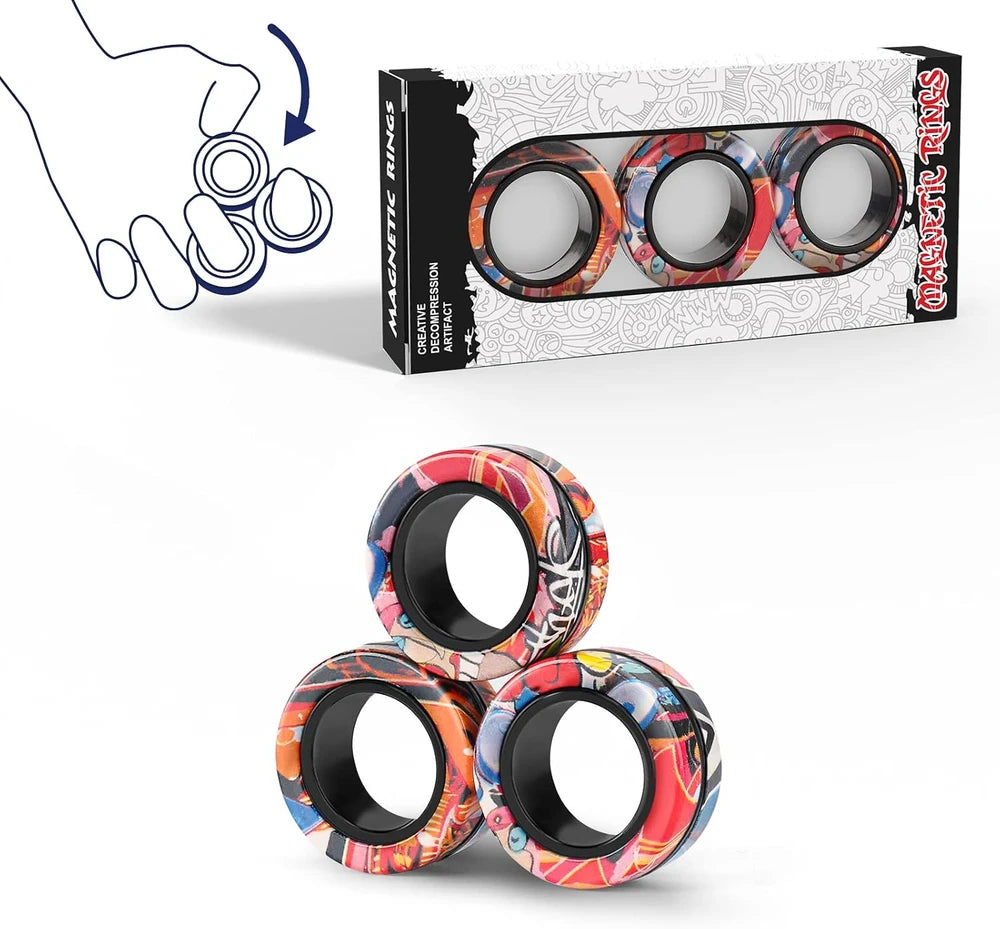 Magnetic Fidget Rings for ADHD Focus
