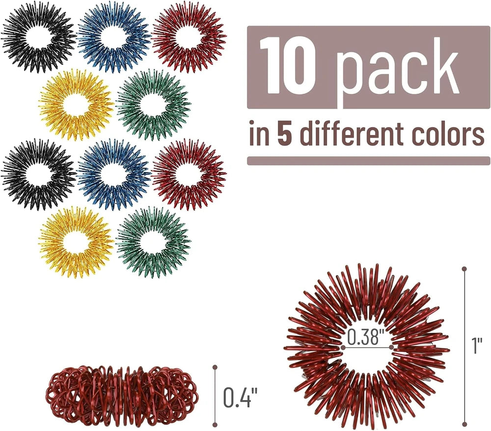 Spiky Sensory Fidget Rings for ADHD