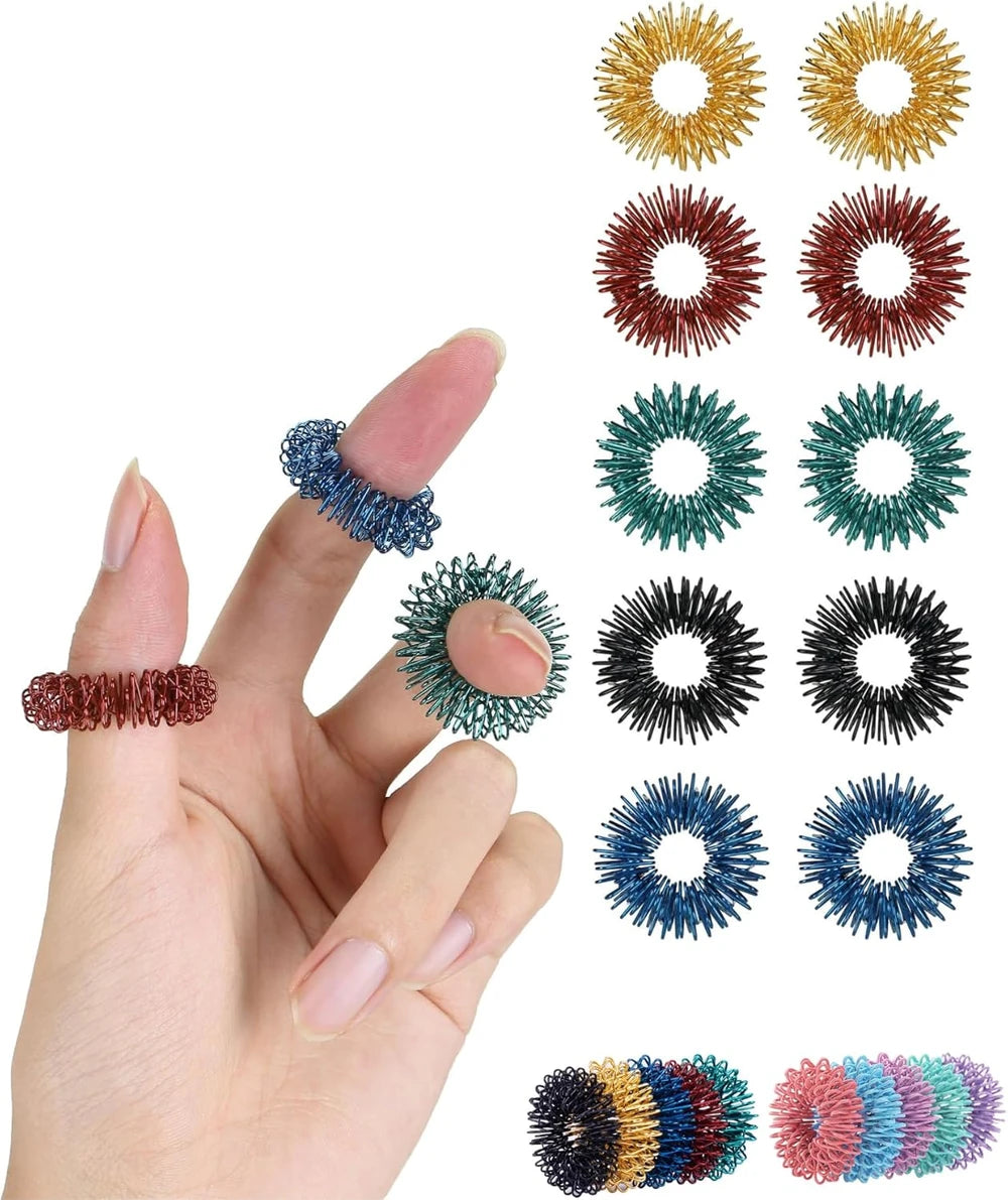 Spiky Sensory Fidget Rings for ADHD