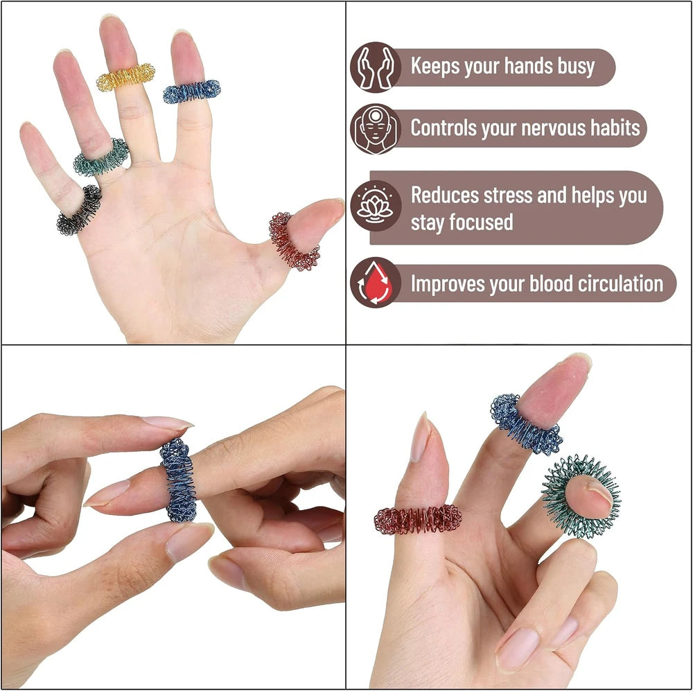 Spiky Sensory Fidget Rings for ADHD