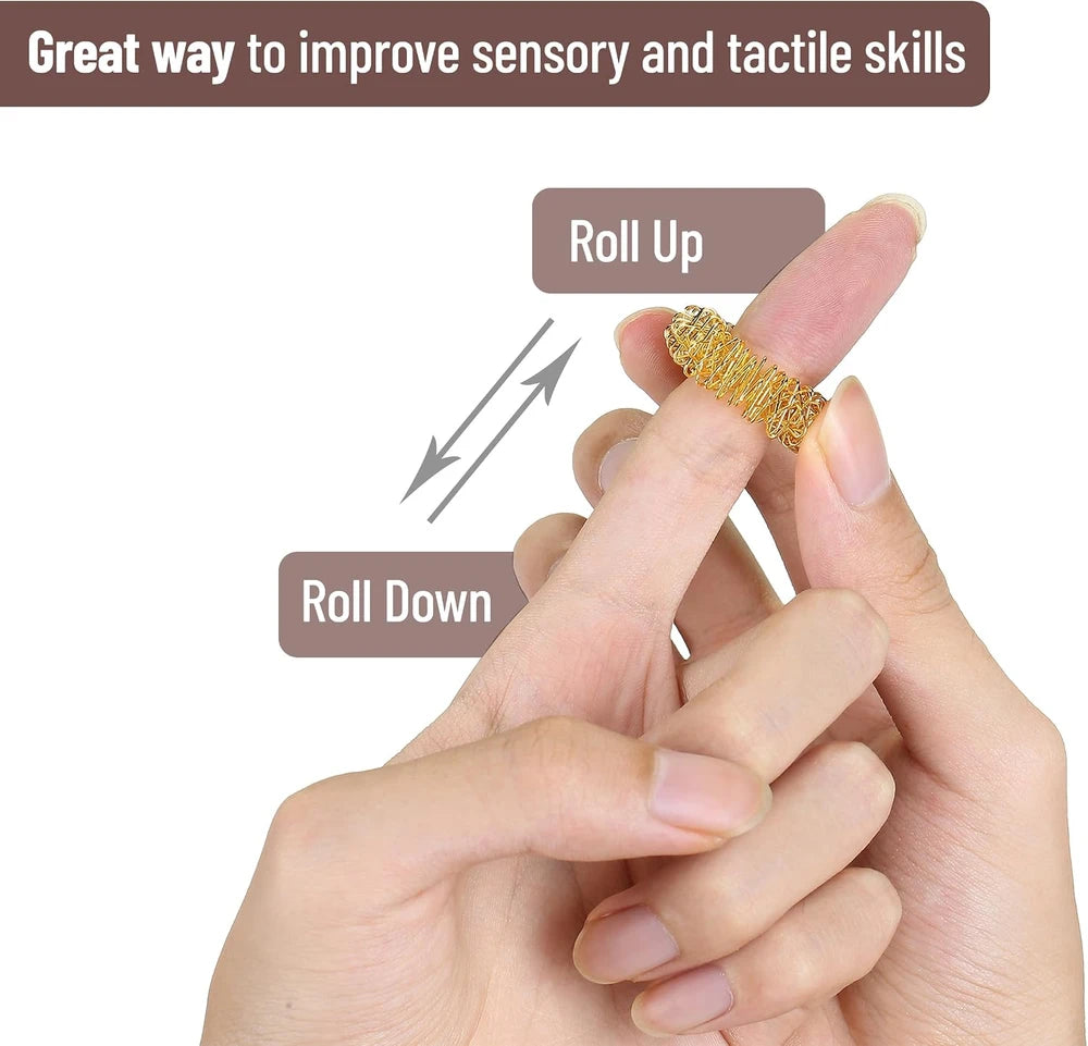 Spiky Sensory Fidget Rings for ADHD