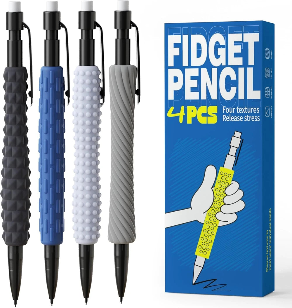 Silent Fidget Pencils ADHD Sensory Set