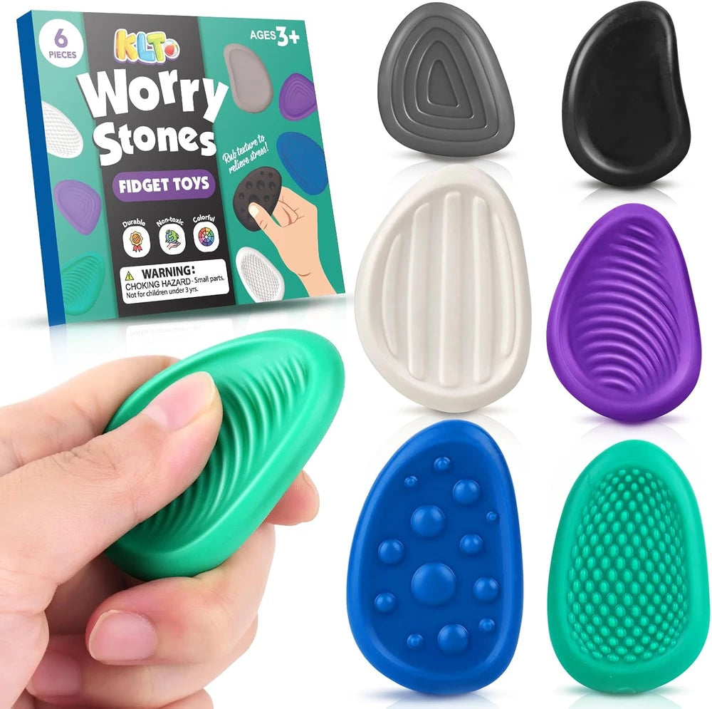 ADHD Worry Stones Sensory Fidget Set