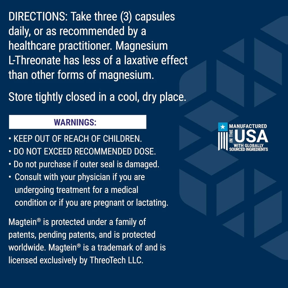 Magnesium L Threonate Capsules for Quick Thinking