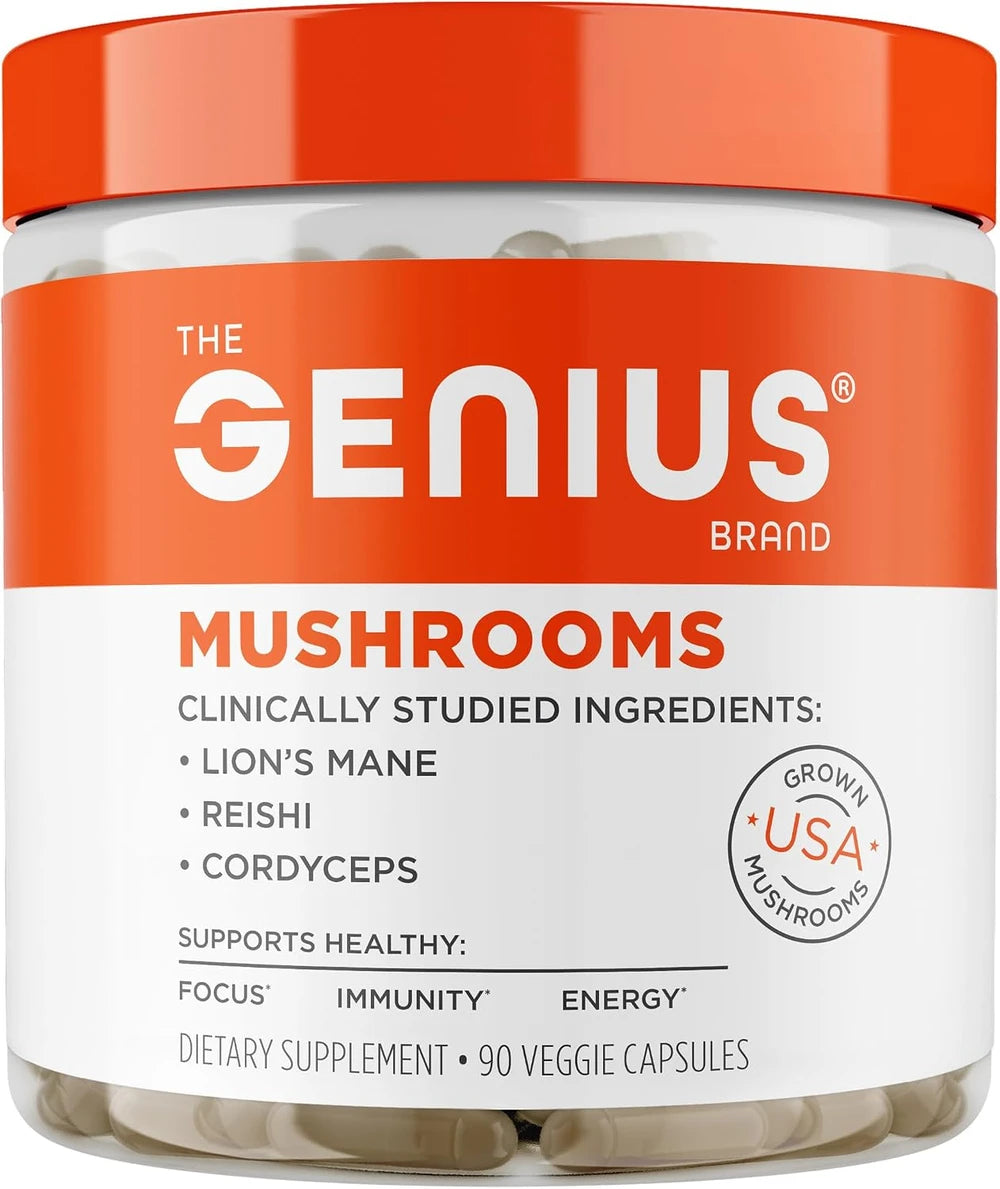 Organic Mushroom Complex Capsules for Mental Clarity and Energy