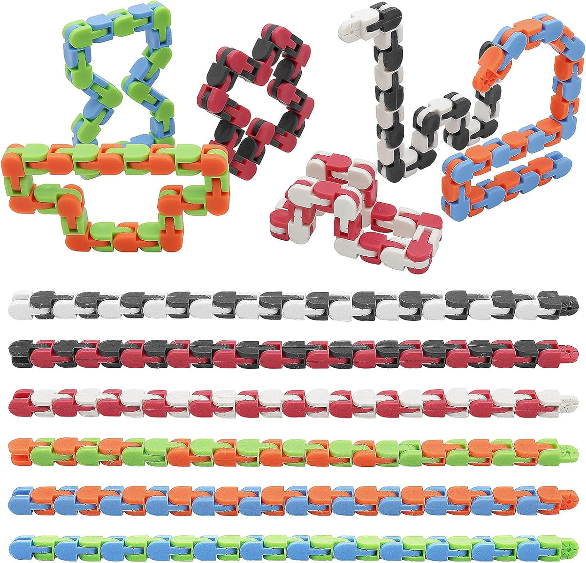 Wacky Tracks Snap Fidget – 18 Pack
